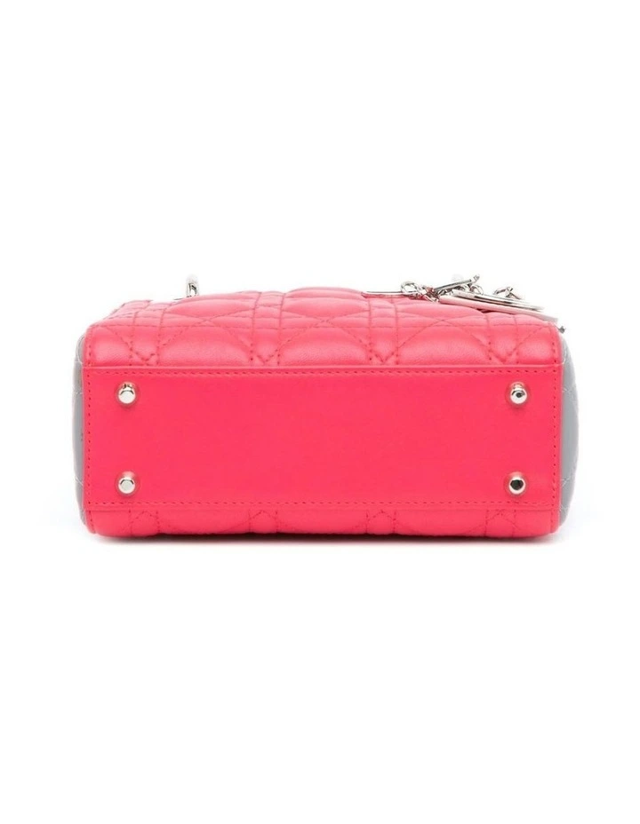 Mini Tricolor Lambskin Cannage Quilted Leather Bag with Detachable Strap Pre-Loved image 3
