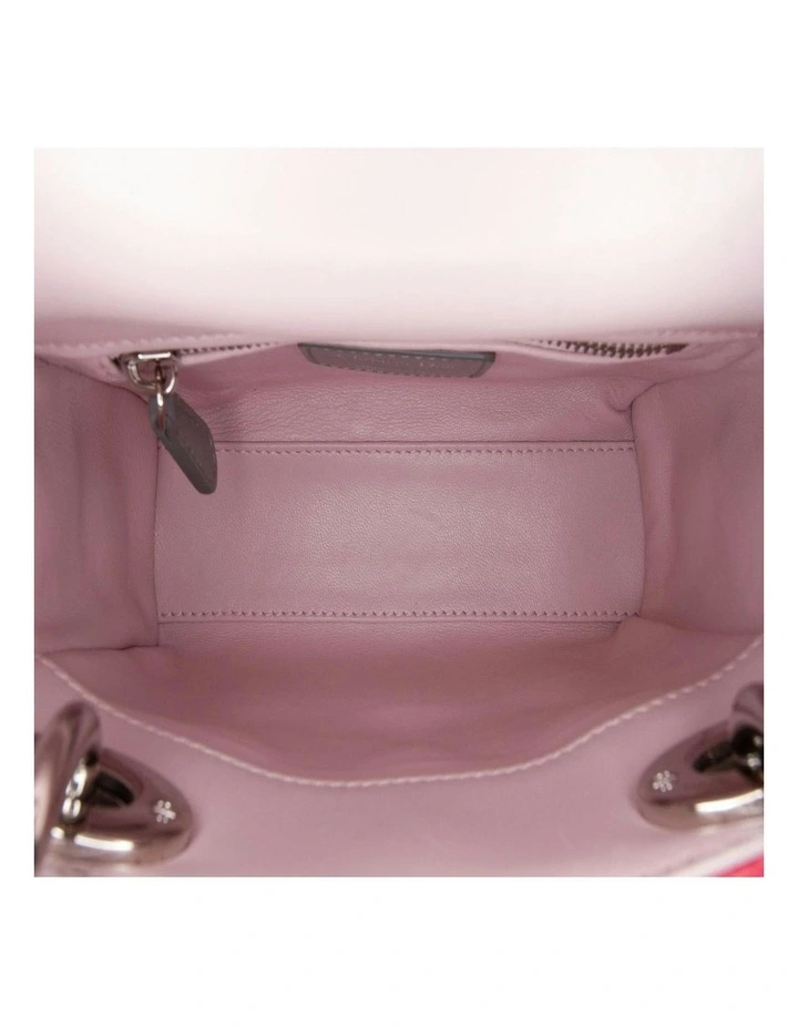 Mini Tricolor Lambskin Cannage Quilted Leather Bag with Detachable Strap Pre-Loved image 4