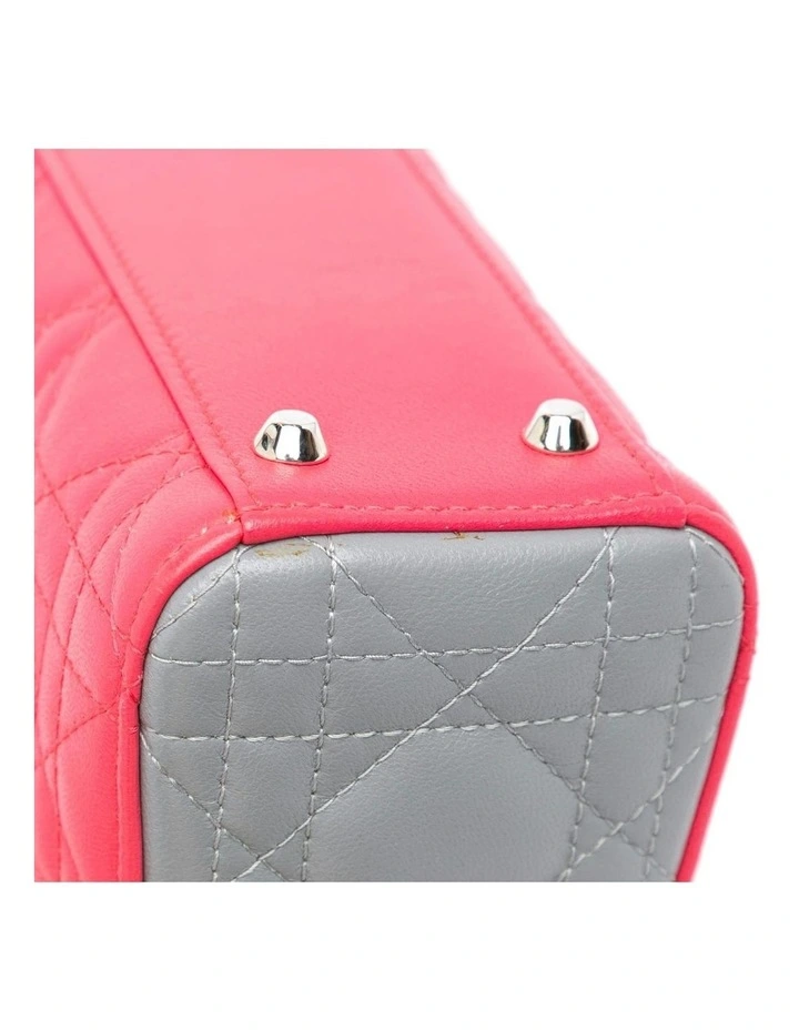 Mini Tricolor Lambskin Cannage Quilted Leather Bag with Detachable Strap Pre-Loved image 7