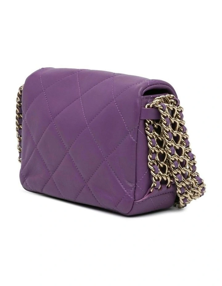 Mini Lambskin Triple Chain Full Flap Shoulder Bag Pre-Loved image 2