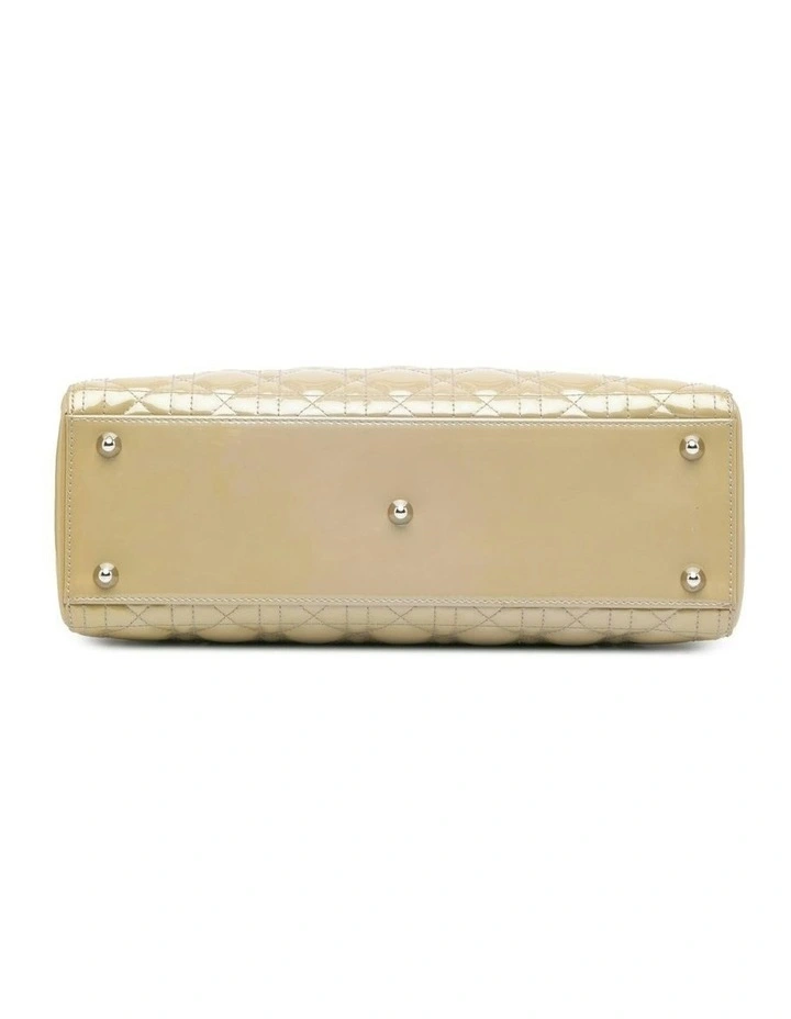 Large Patent Cannage Leather Bag with Detachable Strap Pre-Loved image 3