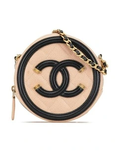 Caviar Quilted Leather Crossbody Bag with Chain Strap Pre-Loved