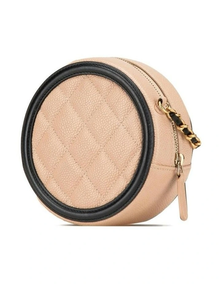 Caviar Quilted Leather Crossbody Bag with Chain Strap Pre-Loved image 2