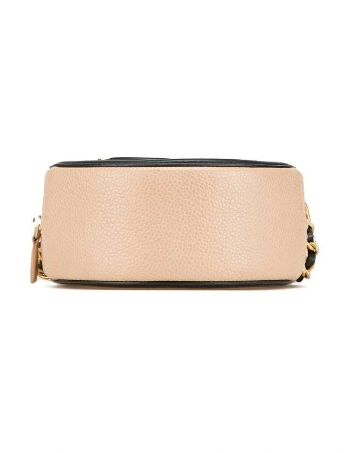 Caviar Quilted Leather Crossbody Bag with Chain Strap Pre-Loved image 3