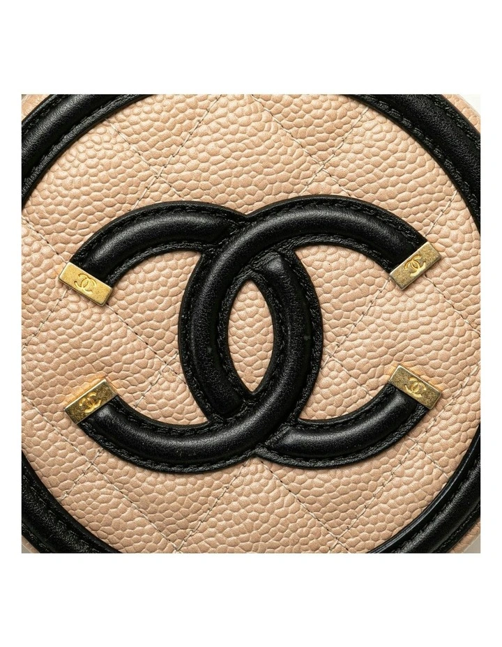 Caviar Quilted Leather Crossbody Bag with Chain Strap Pre-Loved image 7
