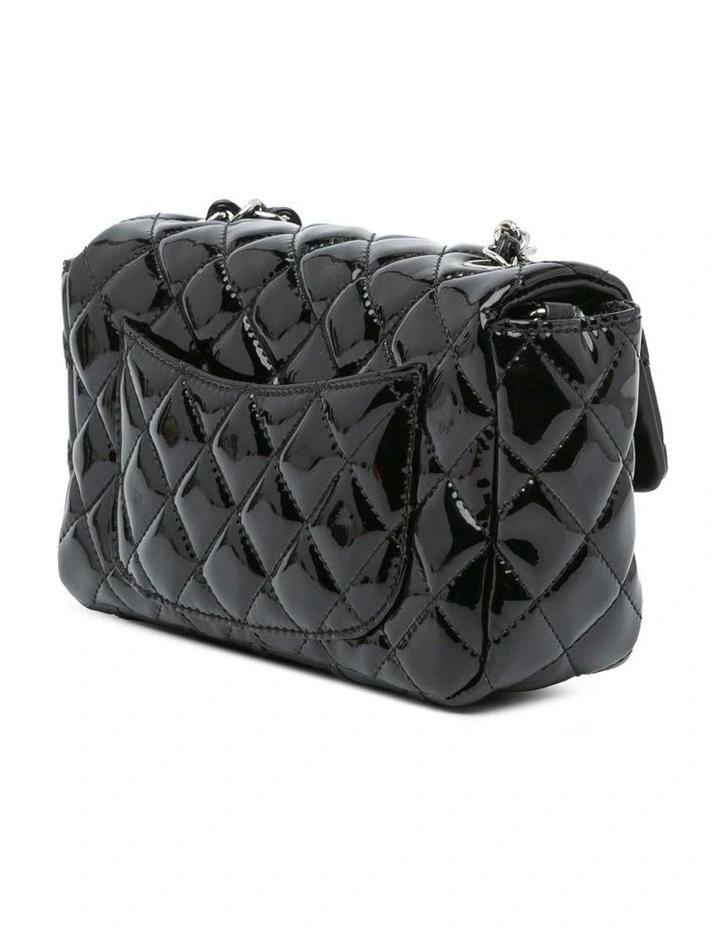 Mini Rectangular Classic Patent Single Flap Bag with Chain Strap Pre-Loved image 2
