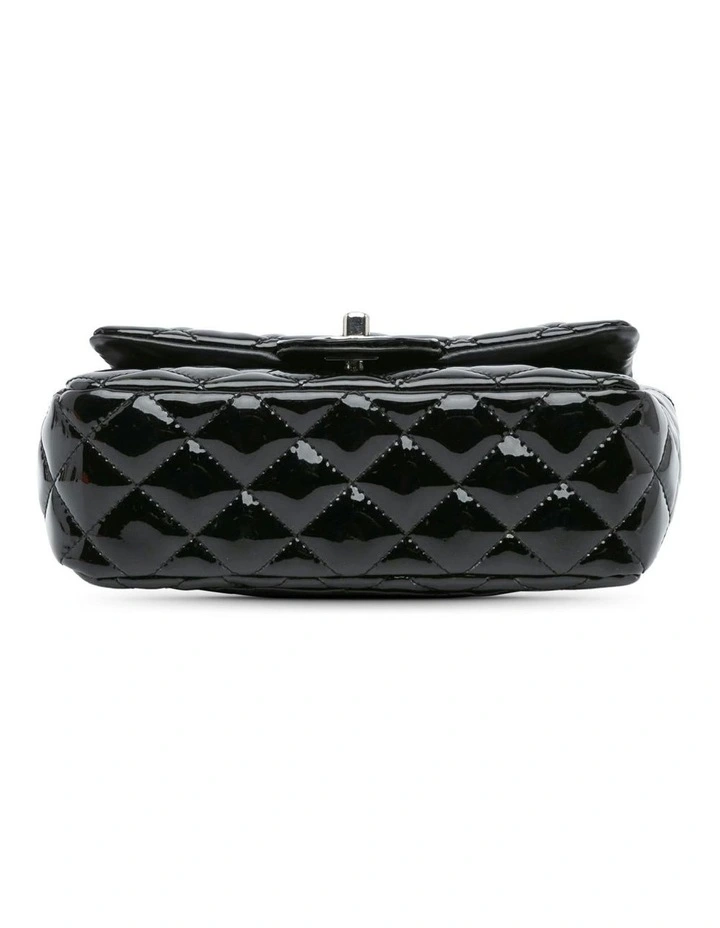 Mini Rectangular Classic Patent Single Flap Bag with Chain Strap Pre-Loved image 3