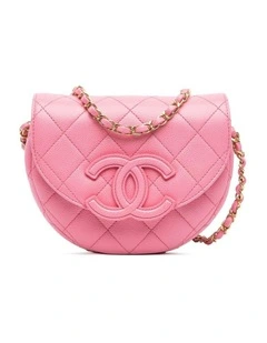 Mini Quilted Leather Flap Bag with Chain Strap Pre-Loved