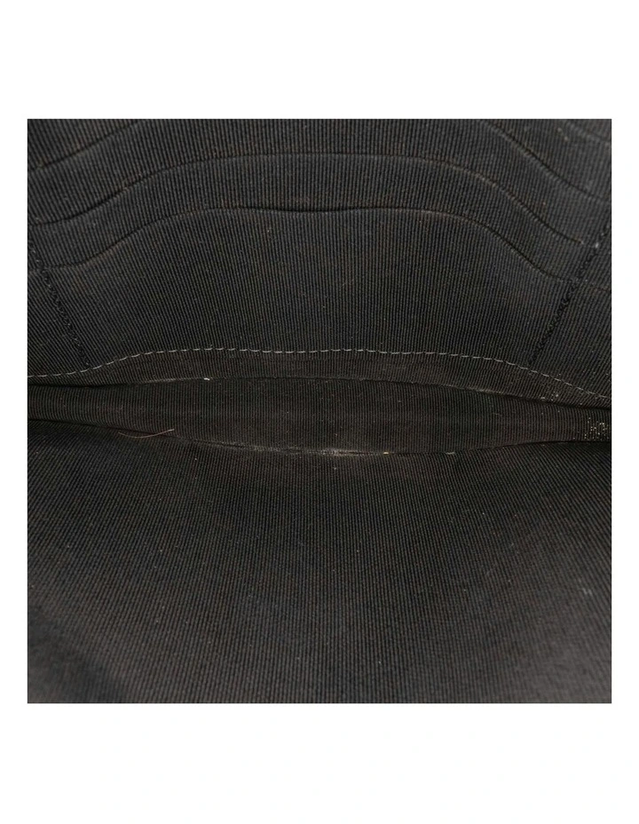 Quilted Leather Wallet on Chain with Woven Strap Pre-Loved image 5