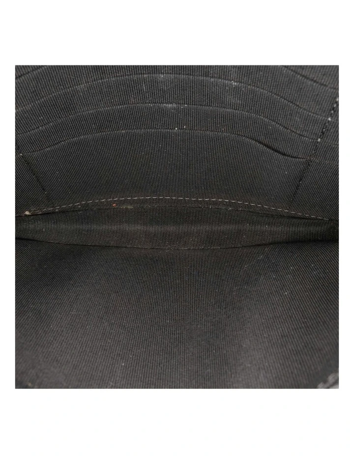 Quilted Leather Wallet on Chain with Woven Strap Pre-Loved image 6
