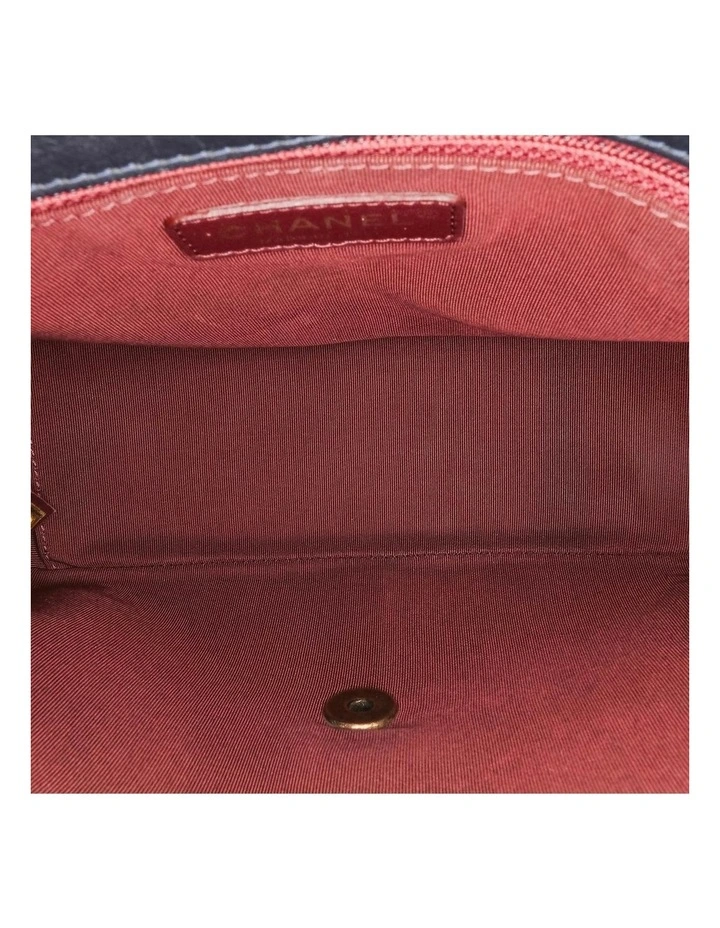 Quilted Calfskin Gold Bar Top Handle Flap Satchel Pre-Loved image 4