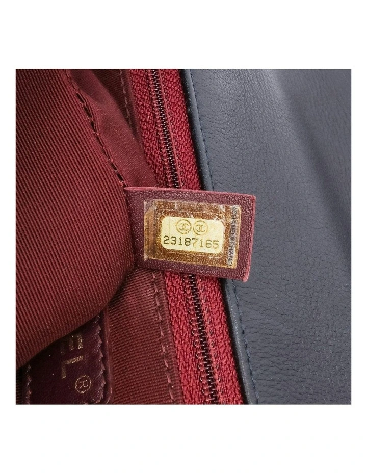 Quilted Calfskin Gold Bar Top Handle Flap Satchel Pre-Loved image 6