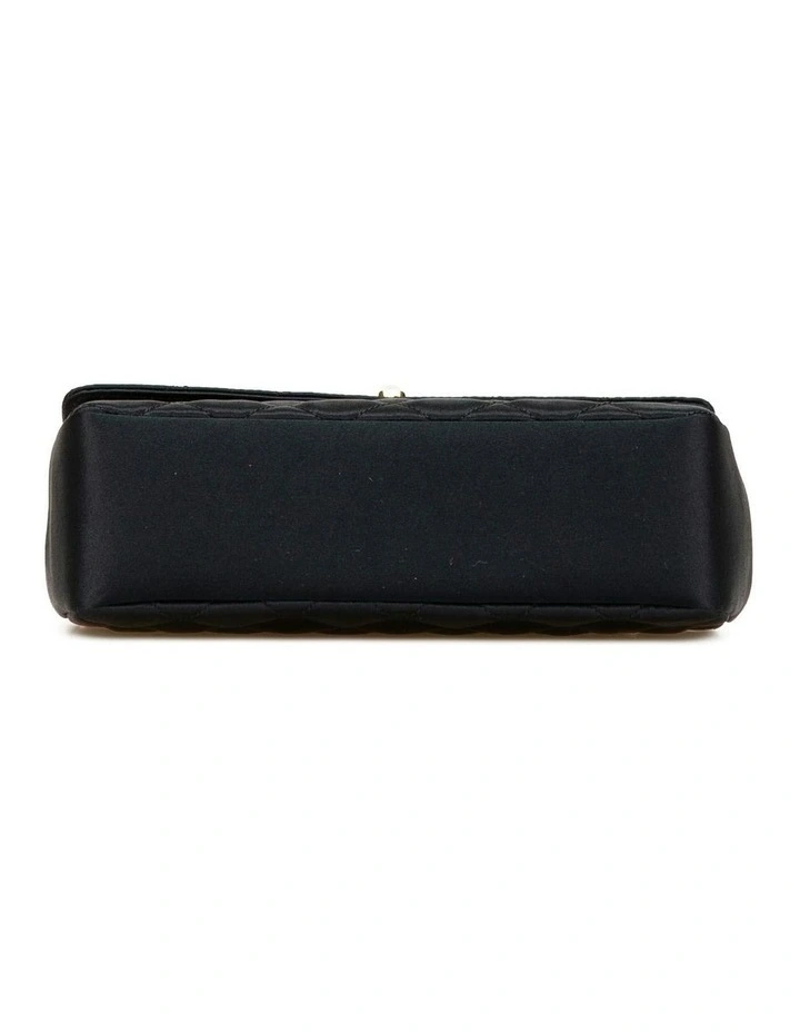 Mini Rectangular Quilted Satin Flap Bag with Chain Strap Pre-Loved image 3
