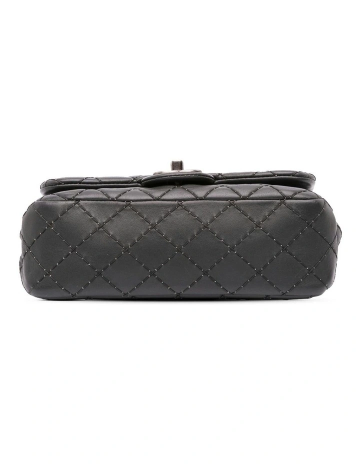Quilted Lambskin Leather Shoulder Bag with Chain Strap and Turn-Lock Closure Pre-Loved image 3