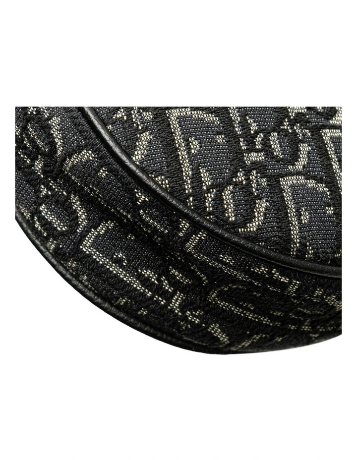 Oblique Canvas Saddle Crossbody Bag with Adjustable Strap and Magnetic Closure Pre-Loved image 7