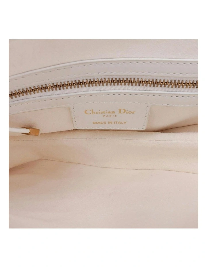 Perforated Embossed Leather Saddle Bag with Detachable Strap Pre-Loved image 4