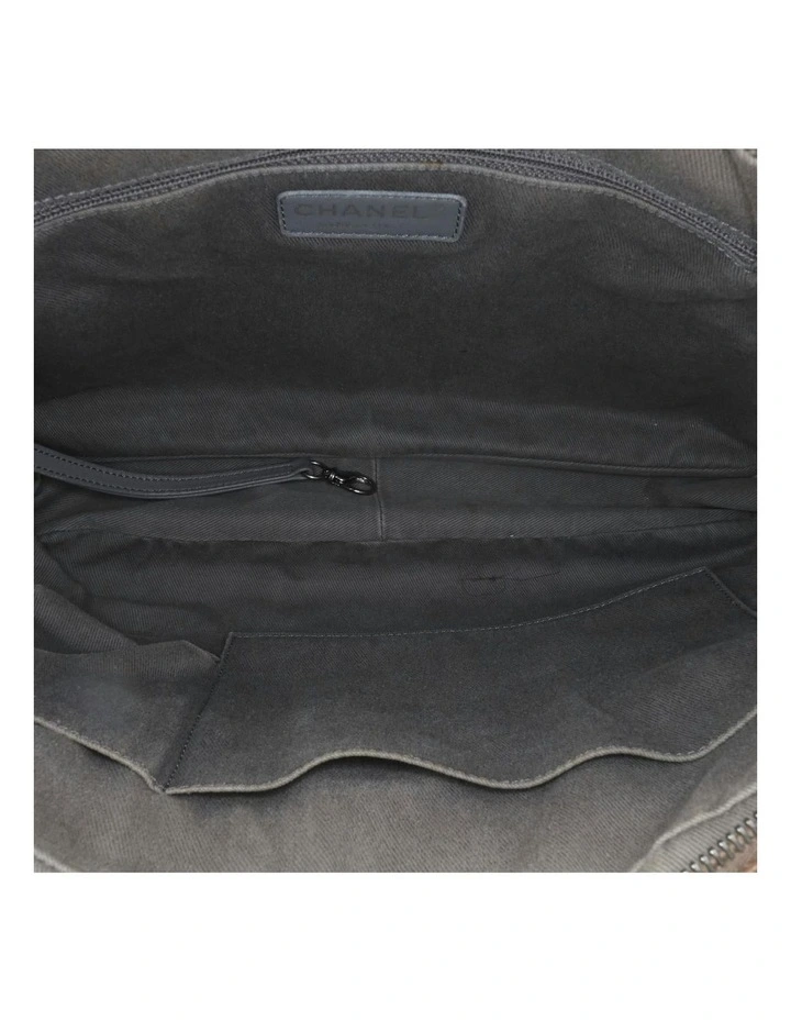 Quilted Iridescent Calfskin Relax CC Satchel with Chain Strap and Multiple Pockets Pre-Loved image 4