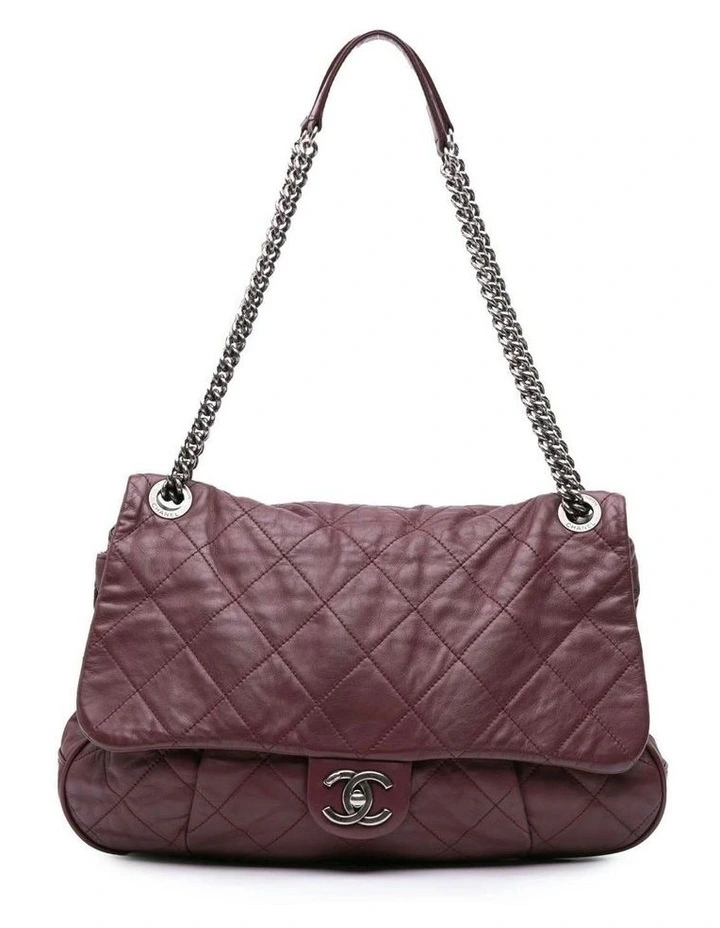 Quilted Calfskin Coco Pleats Flap Shoulder Bag Pre-Loved image 1