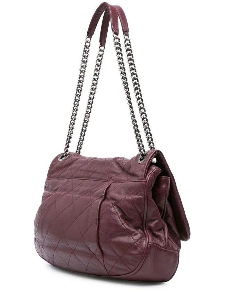 Quilted Calfskin Coco Pleats Flap Shoulder Bag Pre-Loved image 2