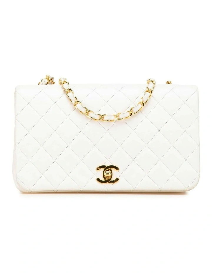 Quilted Lambskin Crossbody Bag with Chain Strap and CC Lock Pre-Loved image 1