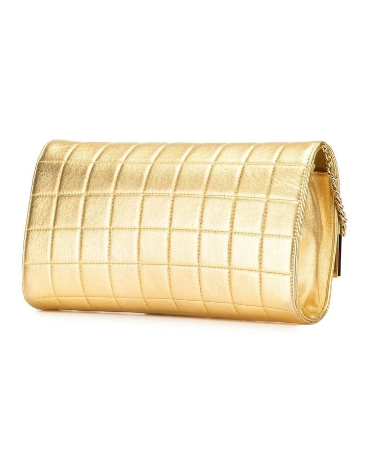 Metallic Lambskin Flap Shoulder Bag with Chain Strap Pre-Loved image 2