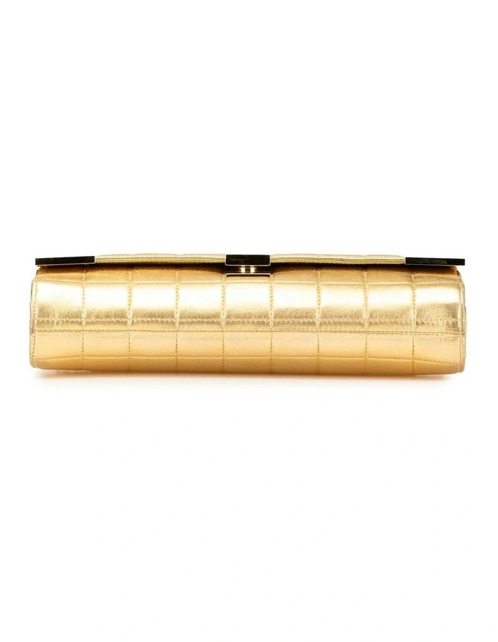 Metallic Lambskin Flap Shoulder Bag with Chain Strap Pre-Loved image 3