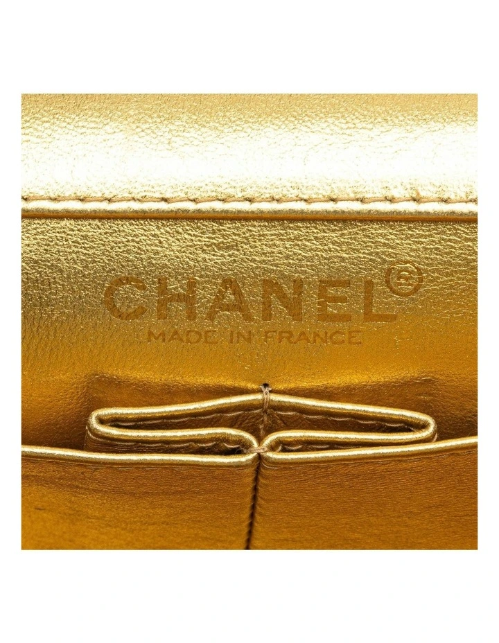 Metallic Lambskin Flap Shoulder Bag with Chain Strap Pre-Loved image 5