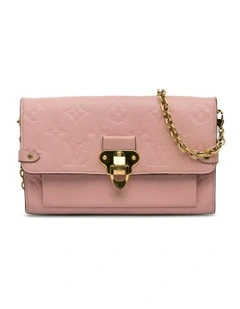 Vavin Wallet on Chain Leather Shoulder Bag in Pink