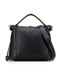 Pre-owned Embossed Leather Tote Bag Pre-Loved (Azura Fashion Group ABN 30 617 598 651) in Black
