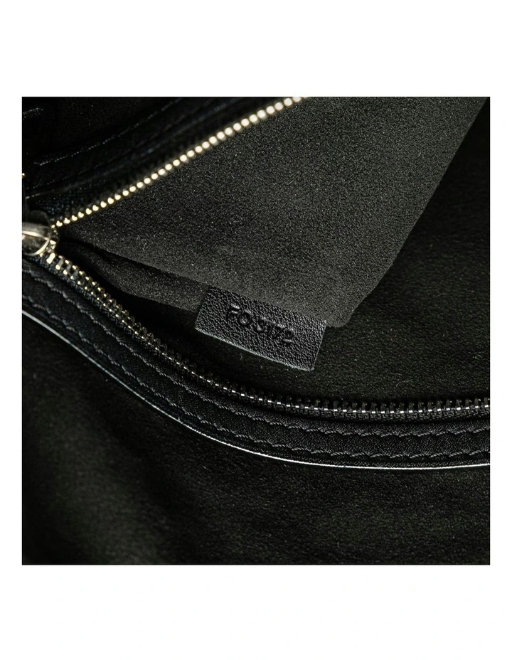 Pre-owned Embossed Leather Tote Bag Pre-Loved (Azura Fashion Group ABN 30 617 598 651) in Black image 6