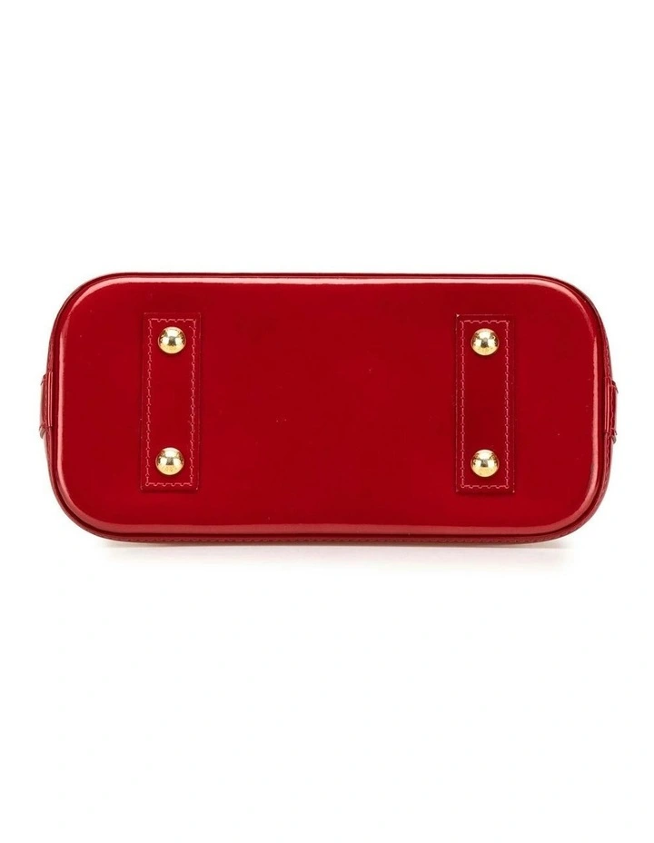 Louis Vuitton Alma BB Monogram Vernis Patent Pre-Loved Leather Handbag in Red image 3