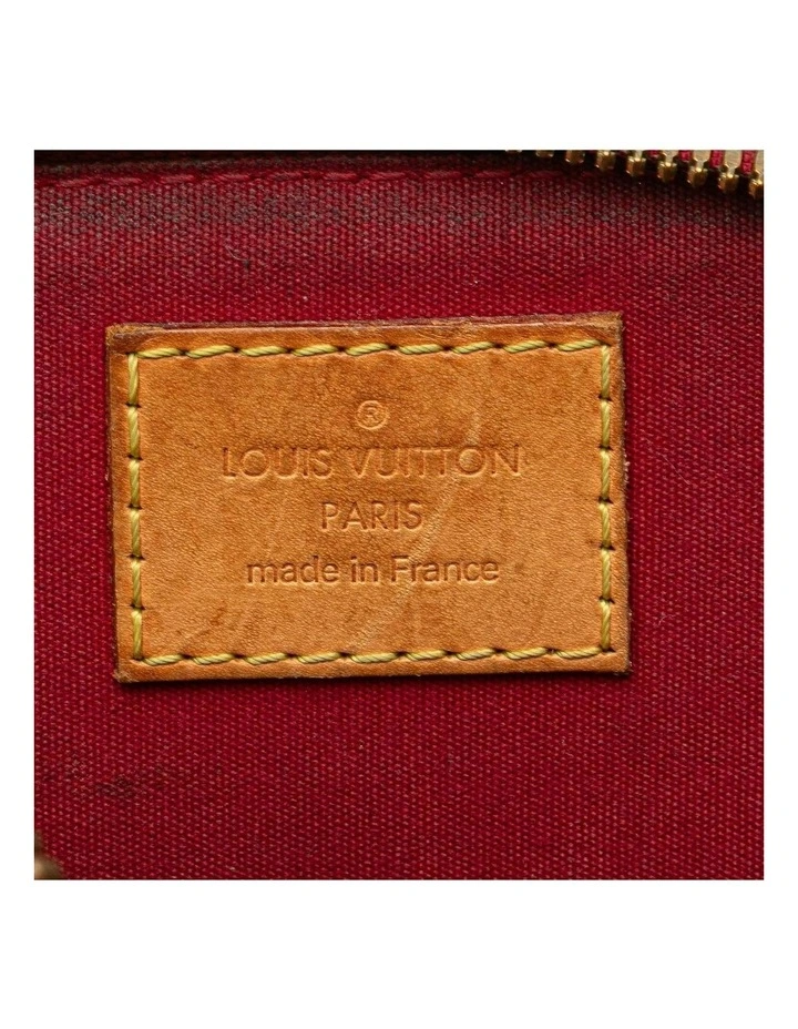 Louis Vuitton Alma BB Monogram Vernis Patent Pre-Loved Leather Handbag in Red image 5