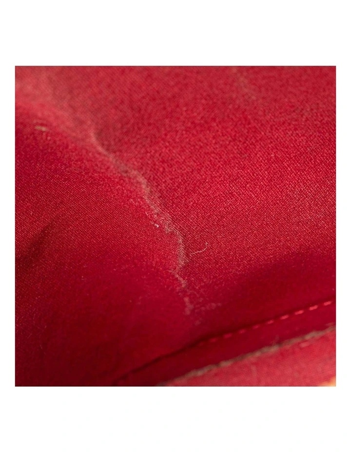Louis Vuitton Alma BB Monogram Vernis Patent Pre-Loved Leather Handbag in Red image 7
