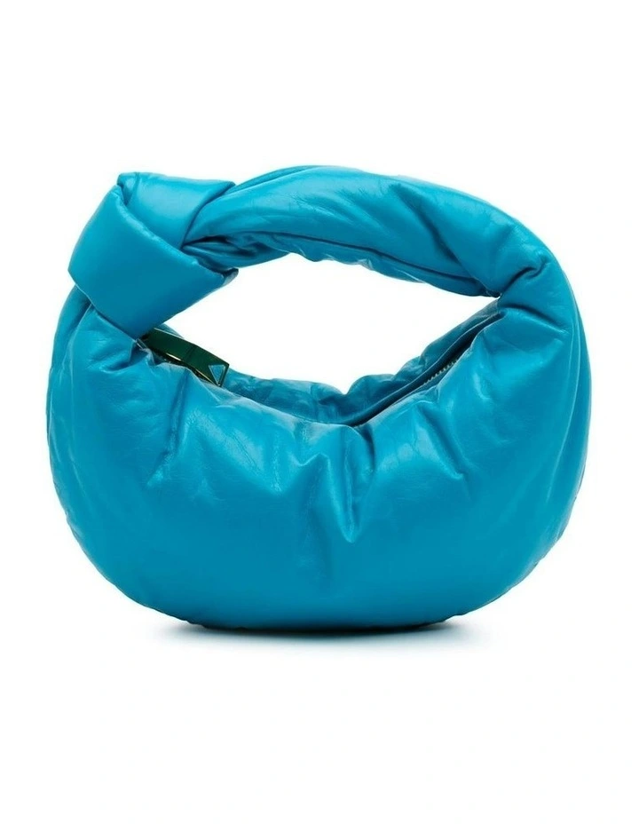 Bottega Veneta Mini Jodie Knot Handle Leather Pre-Loved Bag in Blue image 1
