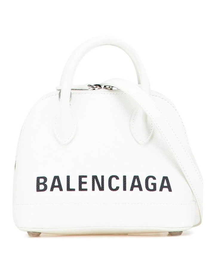 Ville XXS Dome Leather Top Handle Bag Pre-Loved in White image 1