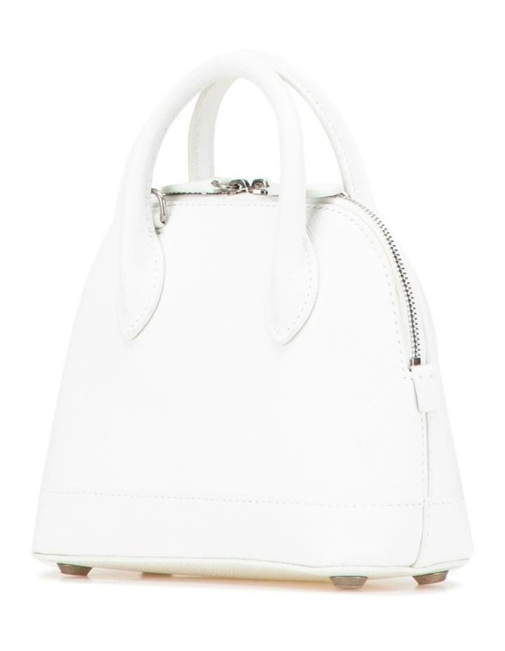 Ville XXS Dome Leather Top Handle Bag Pre-Loved in White image 2