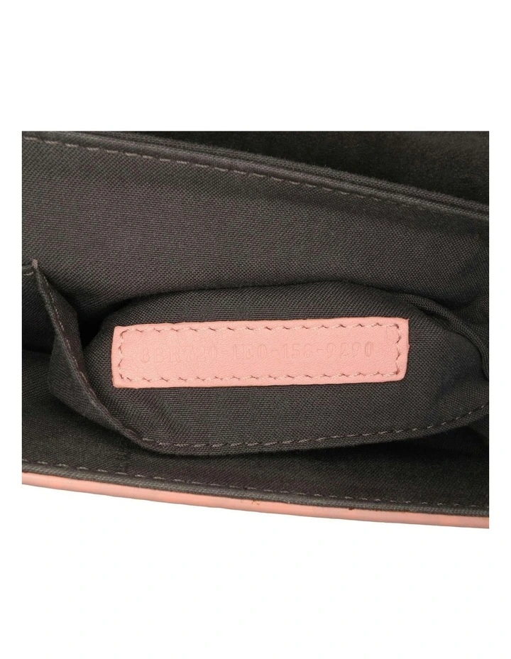 3Baguette Rectangular Shoulder Bag with Flap Closure and Metallic Detailing Pre-Loved in Pink image 6