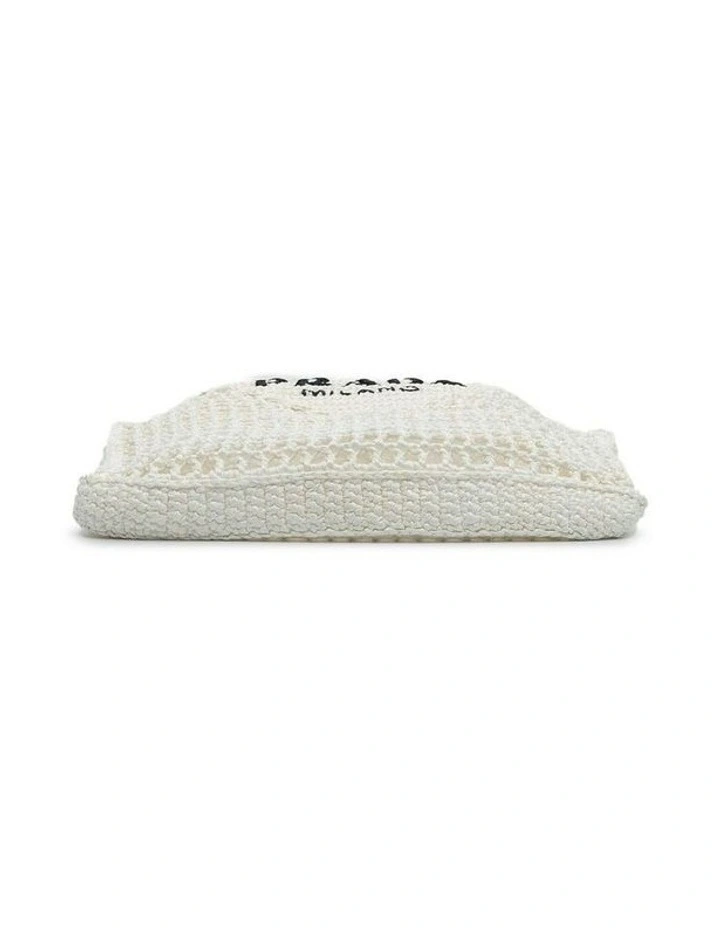 Prada Crochet Pre-Loved Tote Bag in White image 3