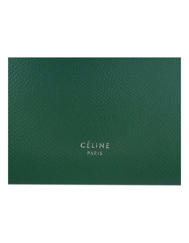 Celine Structured Leather Top Handle Pre-Loved Shoulder Bag in Green image 5