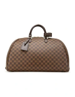 Louis Vuitton Damier Ebene Ribera GM Pre-Loved Canvas Bag in Brown