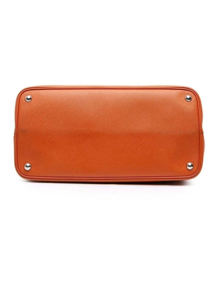 Prada Structured Leather Pre-Loved Tote Bag in Orange image 3