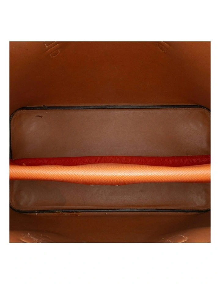 Prada Structured Leather Pre-Loved Tote Bag in Orange image 4
