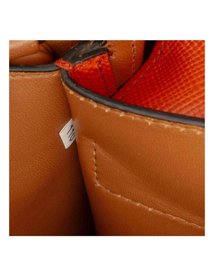 Prada Structured Leather Pre-Loved Tote Bag in Orange image 6