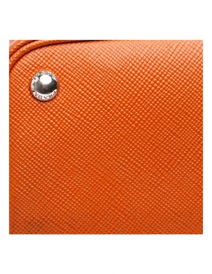 Prada Structured Leather Pre-Loved Tote Bag in Orange image 7