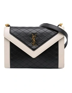 Quilted Leather Pre-Loved Shoulder Bag in Black
