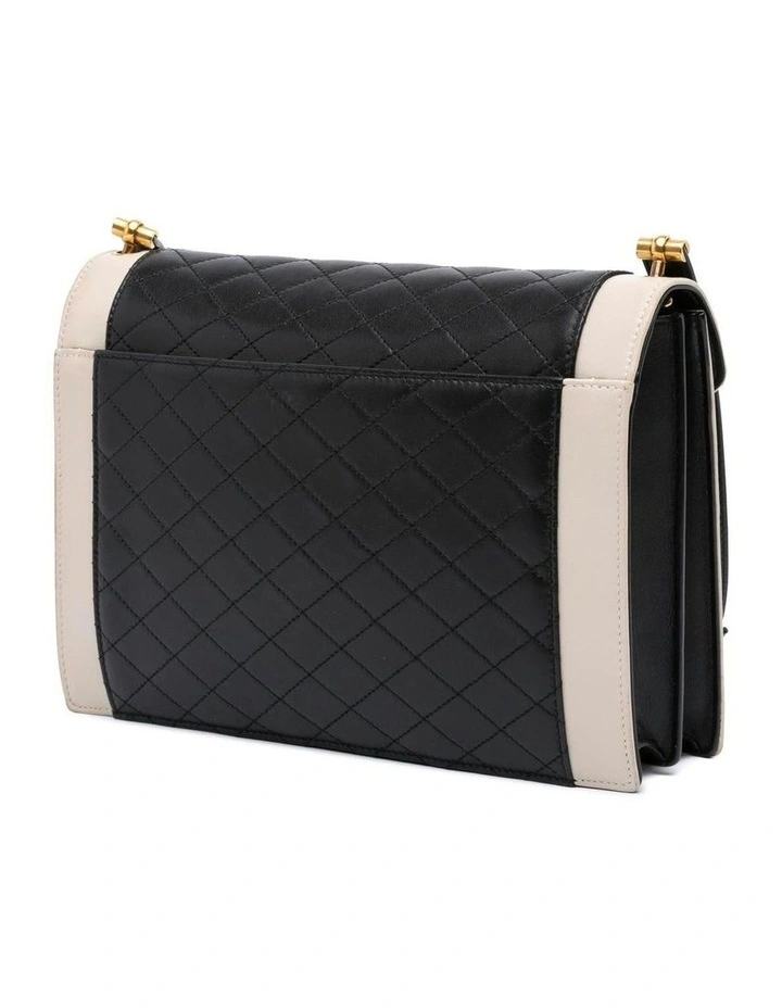 Quilted Leather Pre-Loved Shoulder Bag in Black image 2