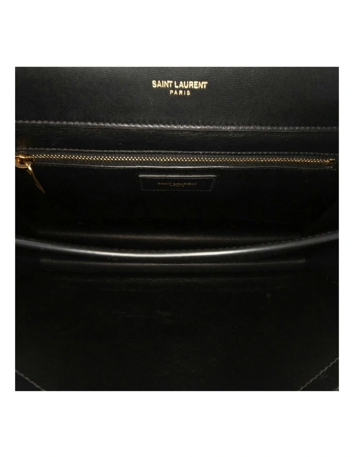 Quilted Leather Pre-Loved Shoulder Bag in Black image 4