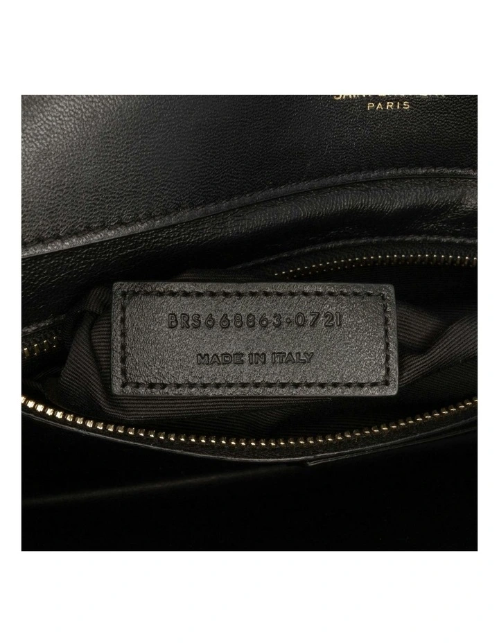Quilted Leather Pre-Loved Shoulder Bag in Black image 6