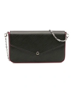 Louis Vuitton Pochette Felicie Chain Wallet Pre-Loved in Black