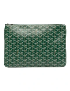 Goyard Senat Zip Top Pouch Pre-Loved (Azura Fashion Group ABN 30 617 598 651) in Green